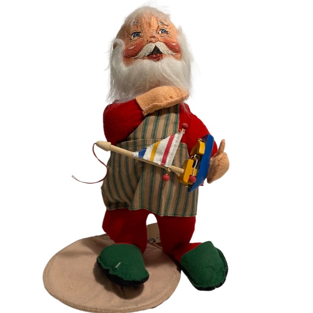 Santa Doll, Annalee Collectible, Handmade in USA, Santa’s Workshop, Freestanding